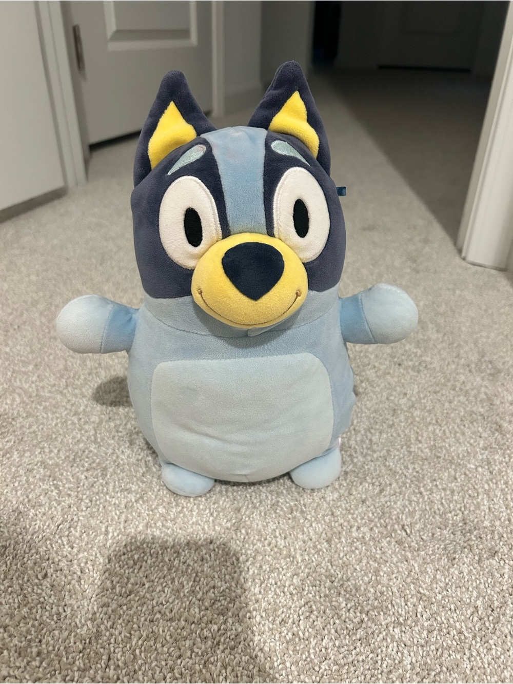 Squishmallows Light Blue & Navy Puppy with Yellow Accents